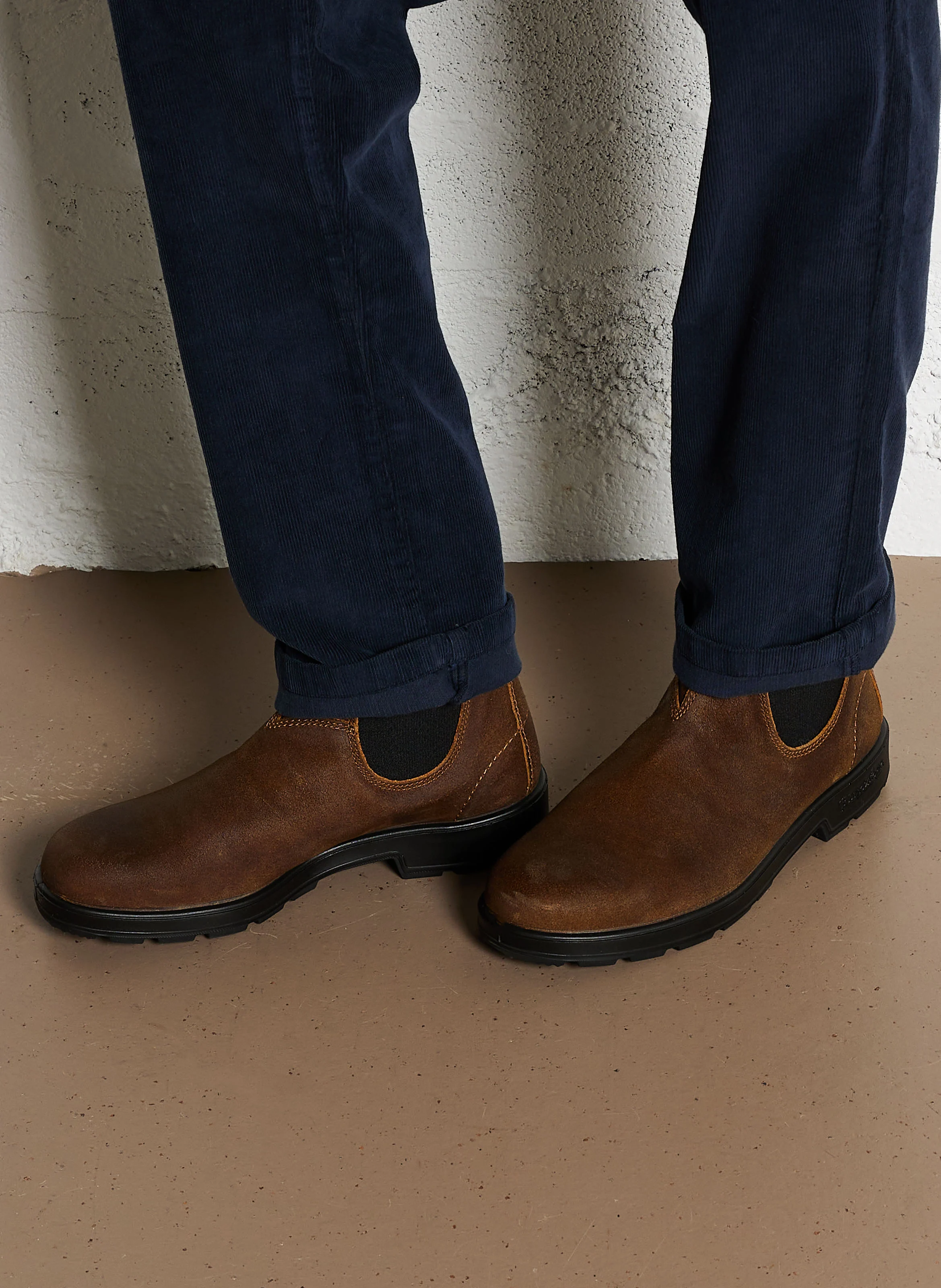 ORIGINAL CHELSEA - Boots en cuir velours | Marron