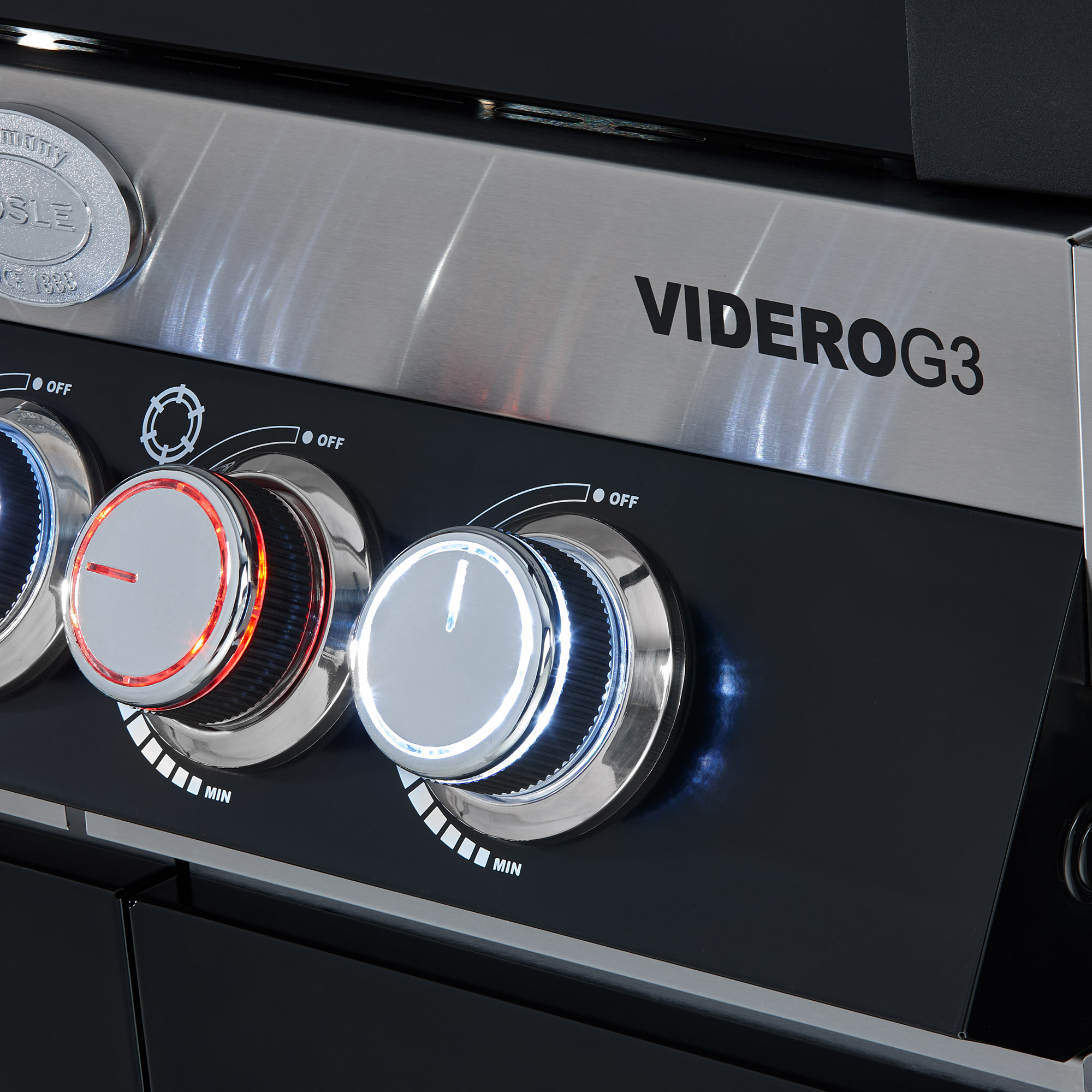 Gasgrill BBQ-Station VIDERO G3 schwarz 50 mbar