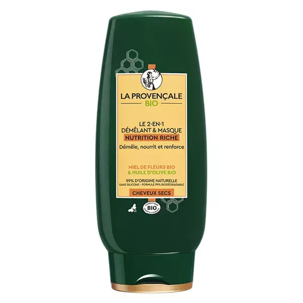 La Provençale Rich Nutrition 2 em 1: Condicionador, Desembaraçante e Máscara Orgânica 200ml