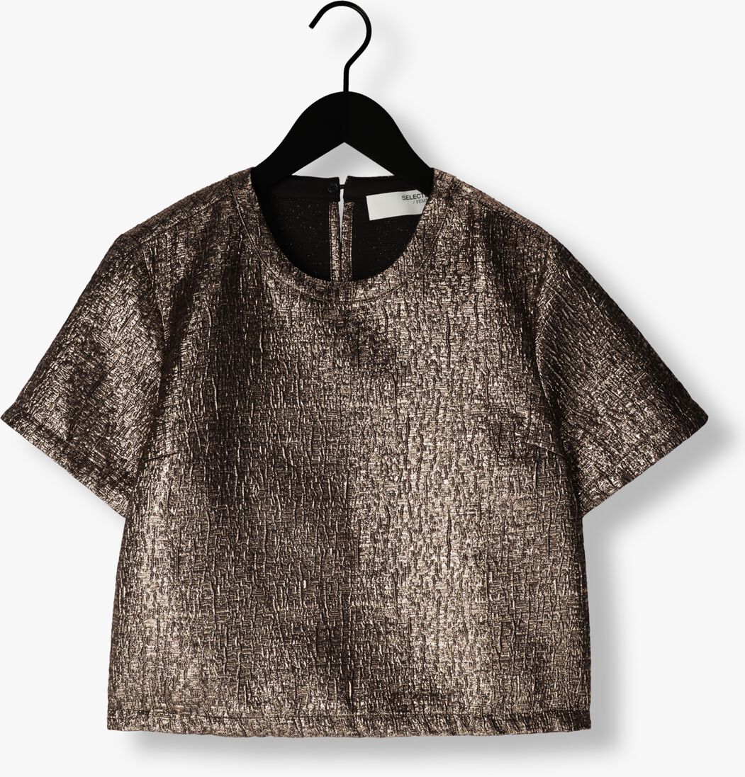 SELECTED FEMME gouden selected femme top slfviolet ss top ex