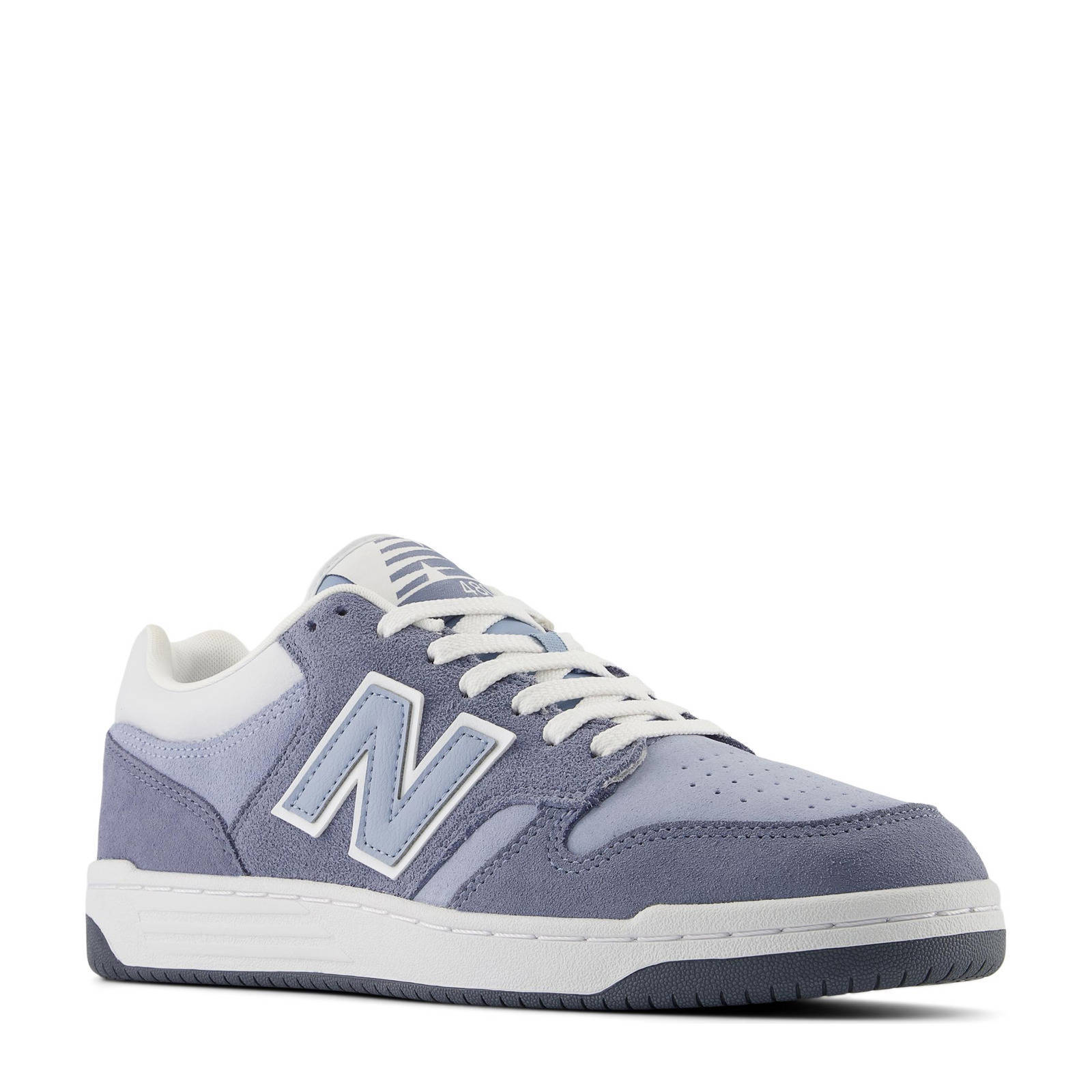 New Balance BB480  suède sneakers grijsblauw/lichtblauw