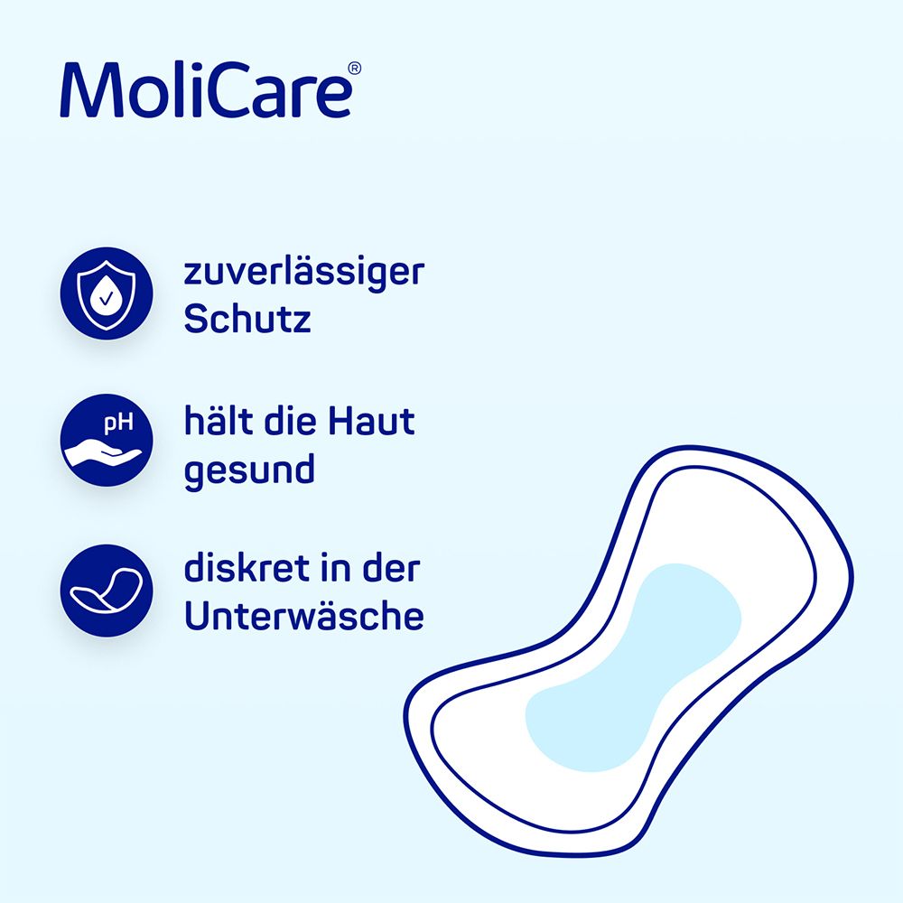 MoliCare Pad Night Inkontinenzeinlagen: sicherer Schutz in der Nacht bei leichter Blasenschwäche
