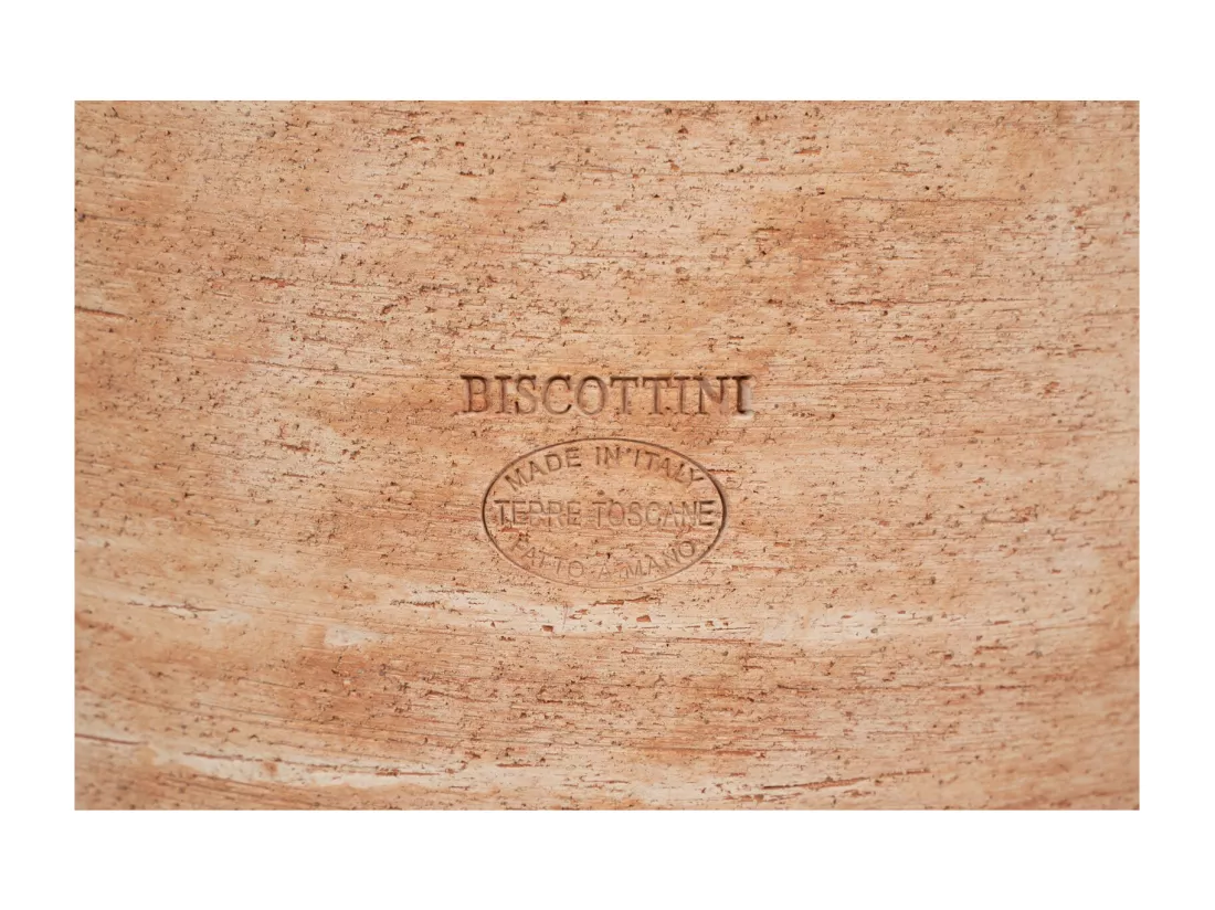 BISCOTTINI Vase - Finition Terre Cuite - Pot de Fleurs - Jardinière - Vase de Jardin - Extérieur - Terrasse - Balcon - 30x30x25cm