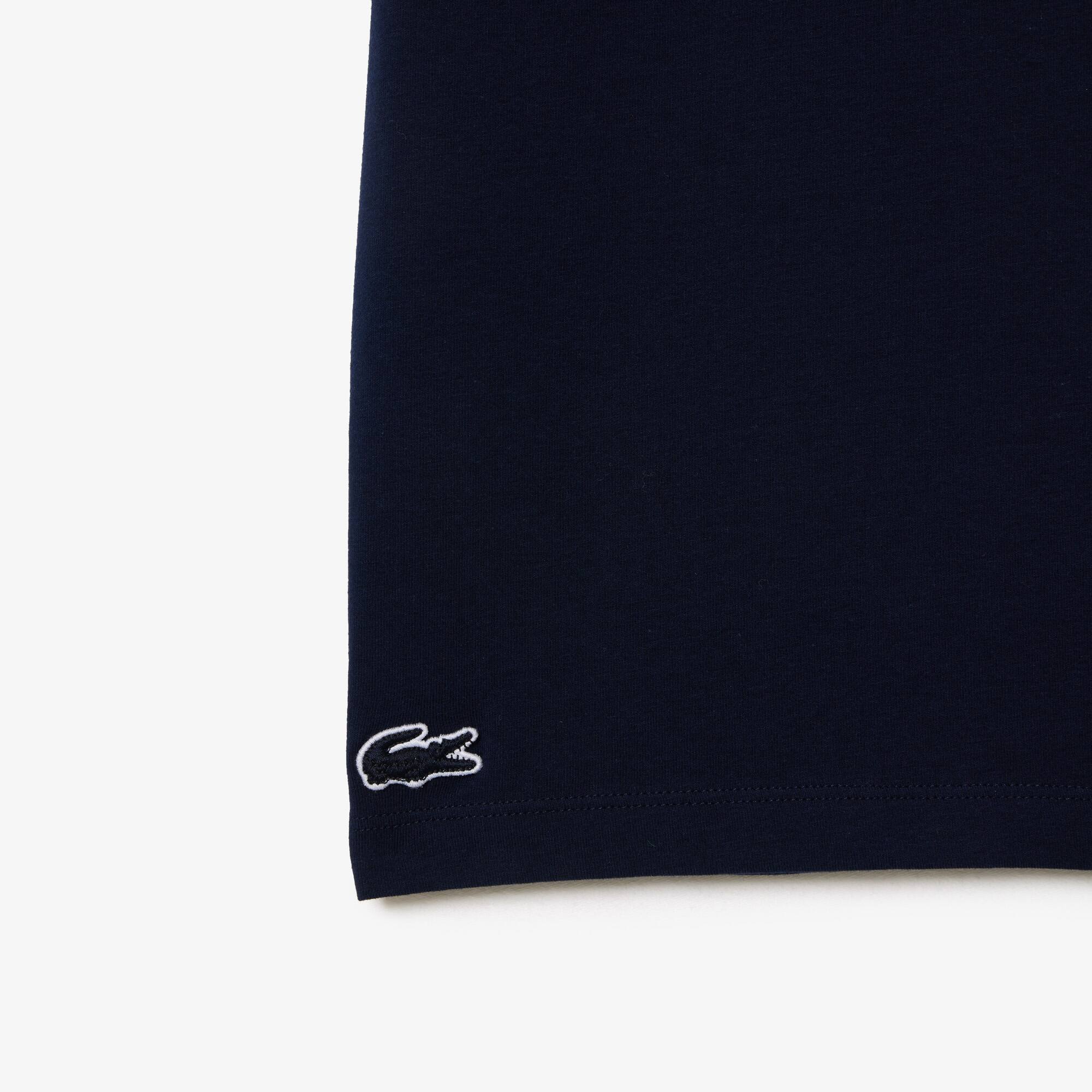 Pyjama-Oberteil mit Kontrastkragen Loungewear - Blau - Lacoste - Herren