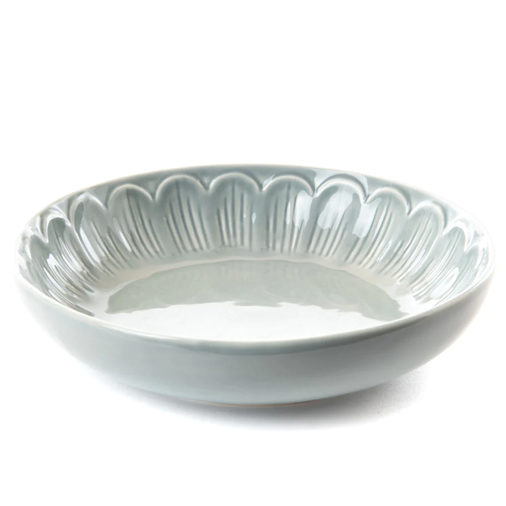 Assiette creuse pétale gris (lot de 2) Amadeus