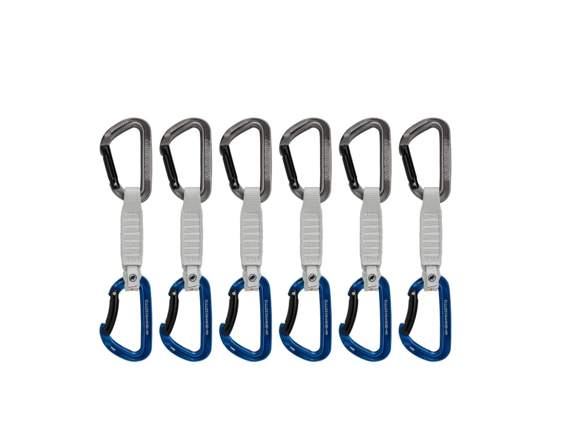 Mammut Workhorse Keylock 12 Cm 6-Pack Quickdraws Straight Gate/Bent Gate Key Lock