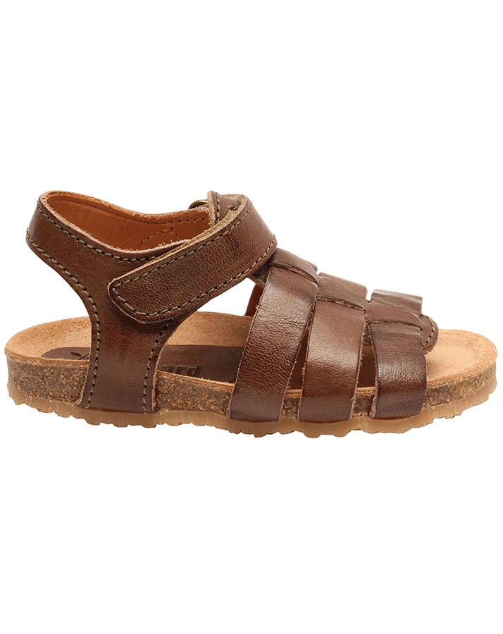 Leder-Sandalen AKSEL mit Zehenschutz in taupe