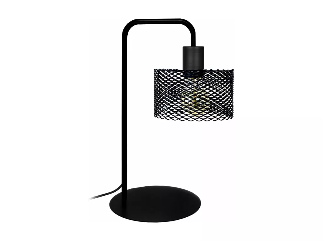 Lampe de bureau arqué métal,abajour noir 45 cm.
