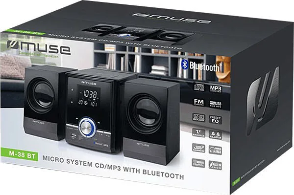 Muse M-38 BT Noir Mini chaînes hi-fi