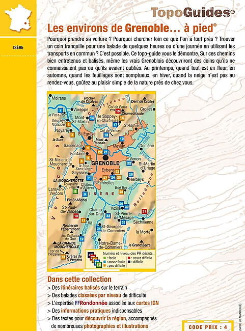 FFRP - P381 LES ENVIRONS DE GRENOBLE A PIED FFRP