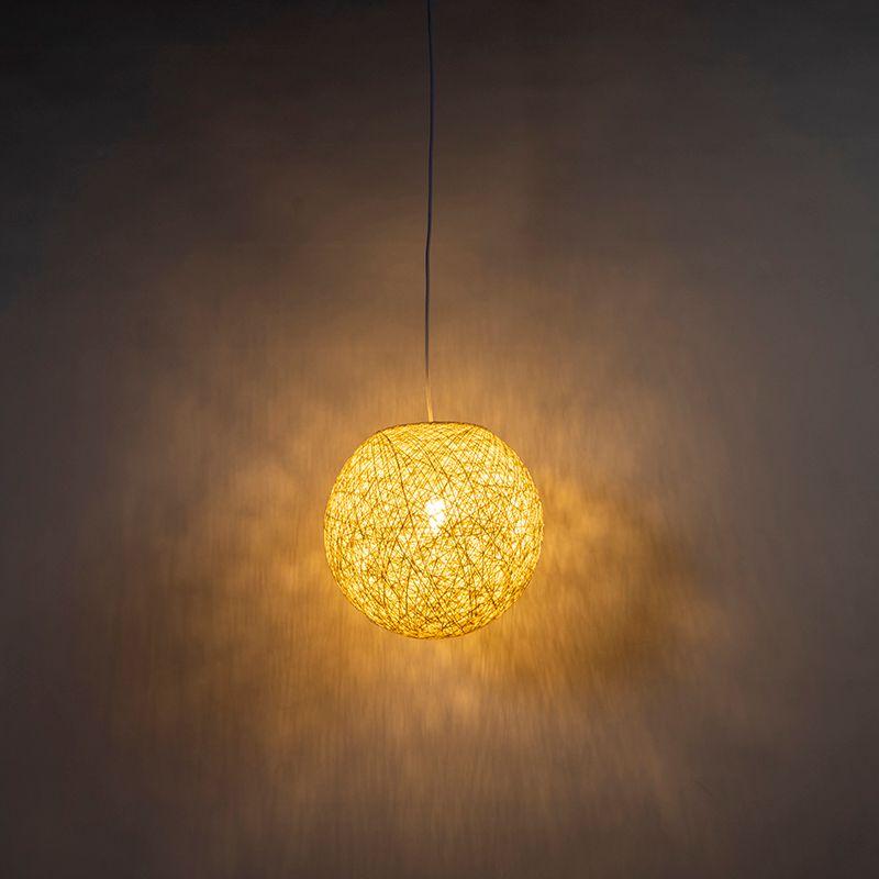 Landelijke hanglamp wit bol 35cm - Corda