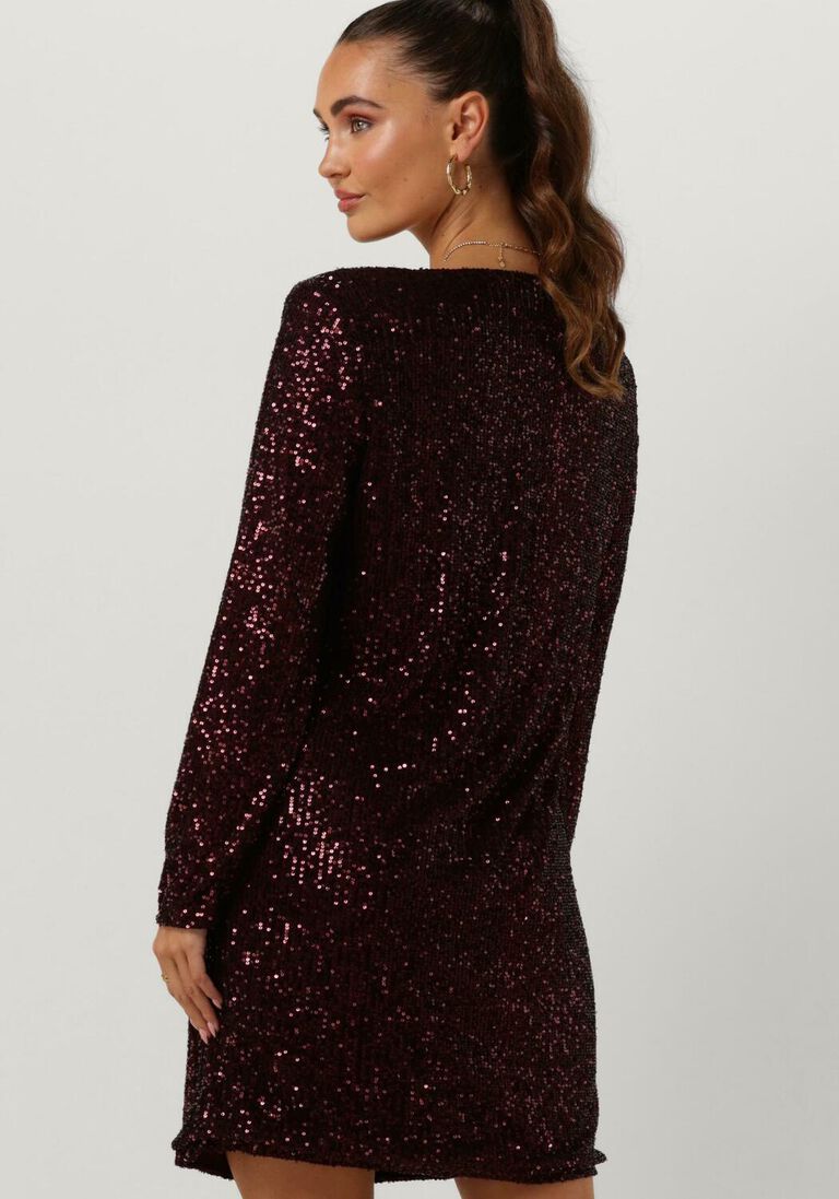 YDENCE bordeaux ydence mini jurk dress annamae