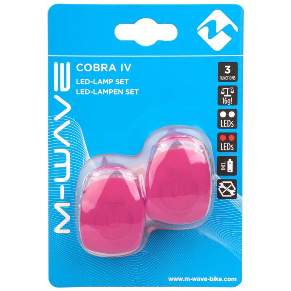 M-Wave Cobra IV Lygtesæt, Pink