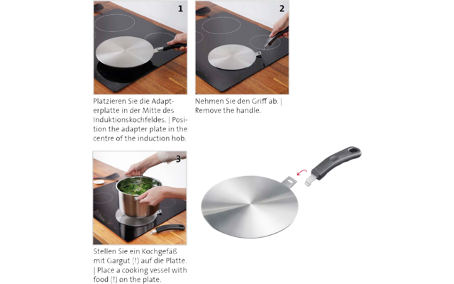 Westmark Induktionsadapterplatte Edelstahl
