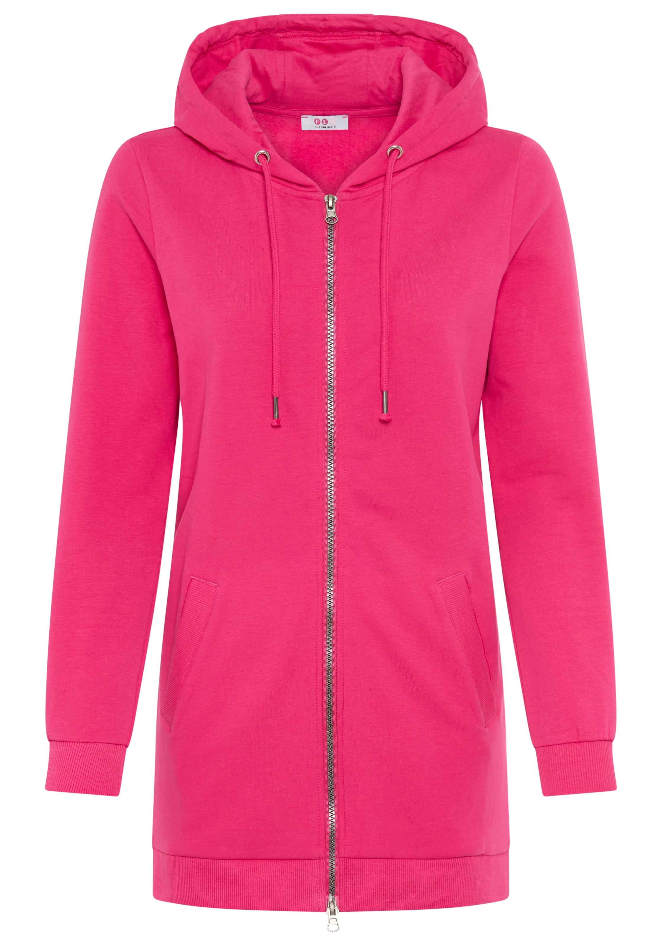 Flashlights Sweatjacke , in langer Form mit Zipper