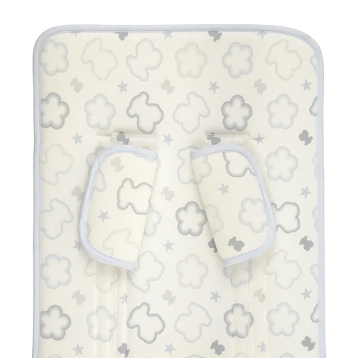 Capa para carrinho de bebê Seat Bears and Flowers, azul claro