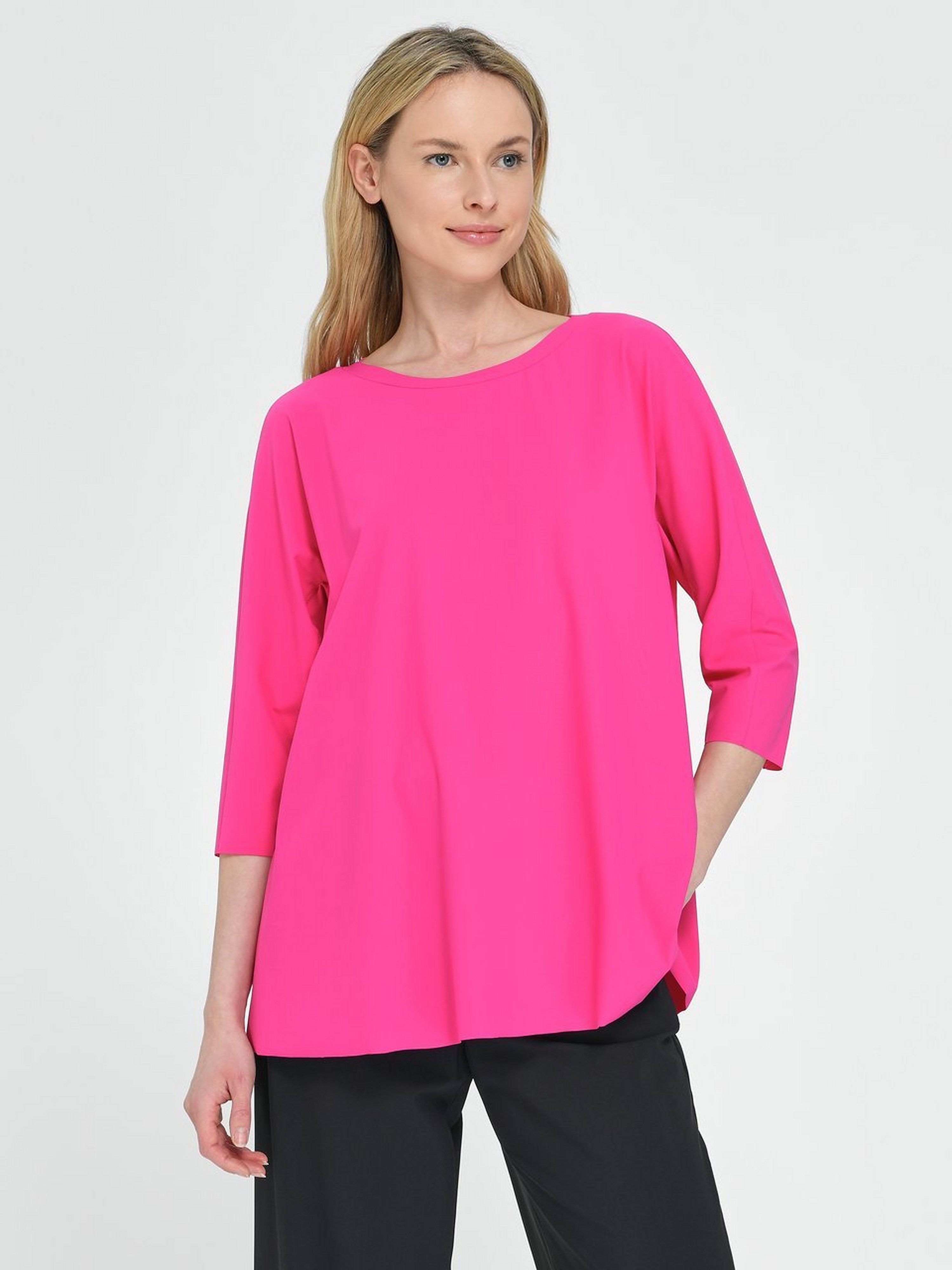 Jersey-Bluse mit 3/4-Arm