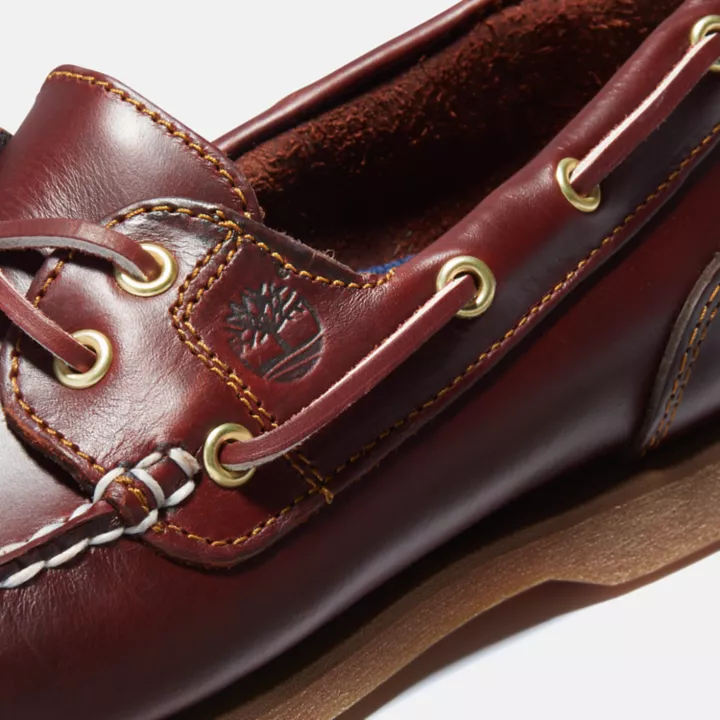 Chaussure bateau classique pour femme en marron
