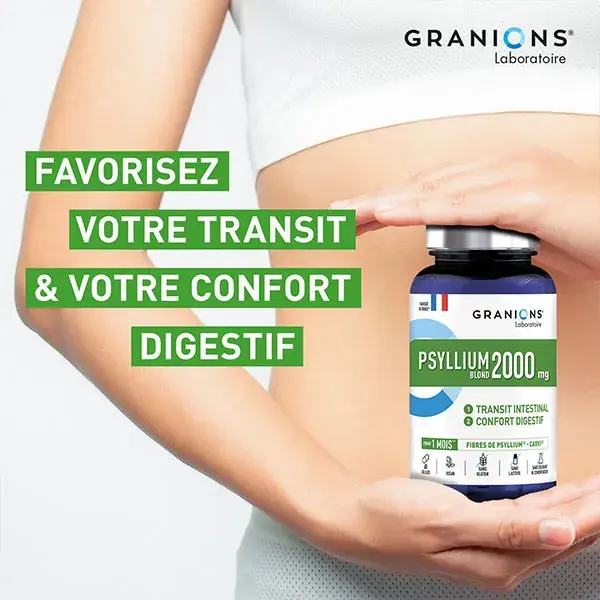 Granions Blond Psyllium 2000mg Conforto Digestivo 60 Cápsulas