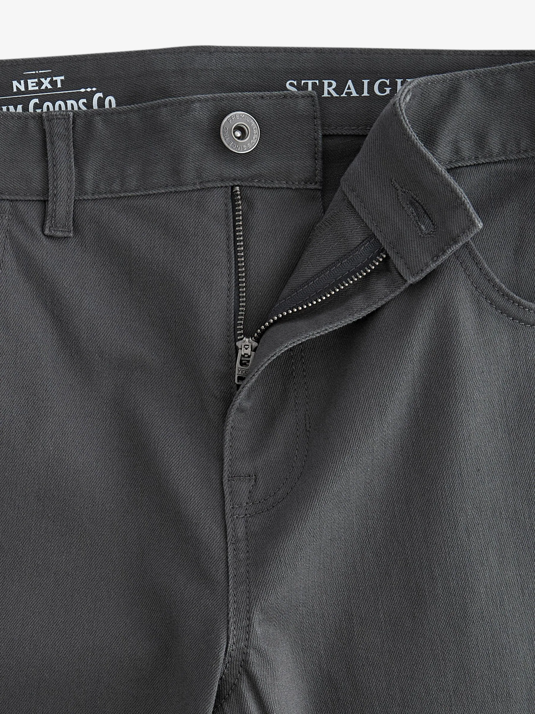 Antraciet - Rechte, klassieke jeans met stretch