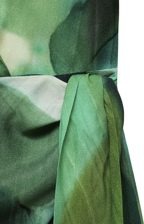 MANGO Printed bow dress Green