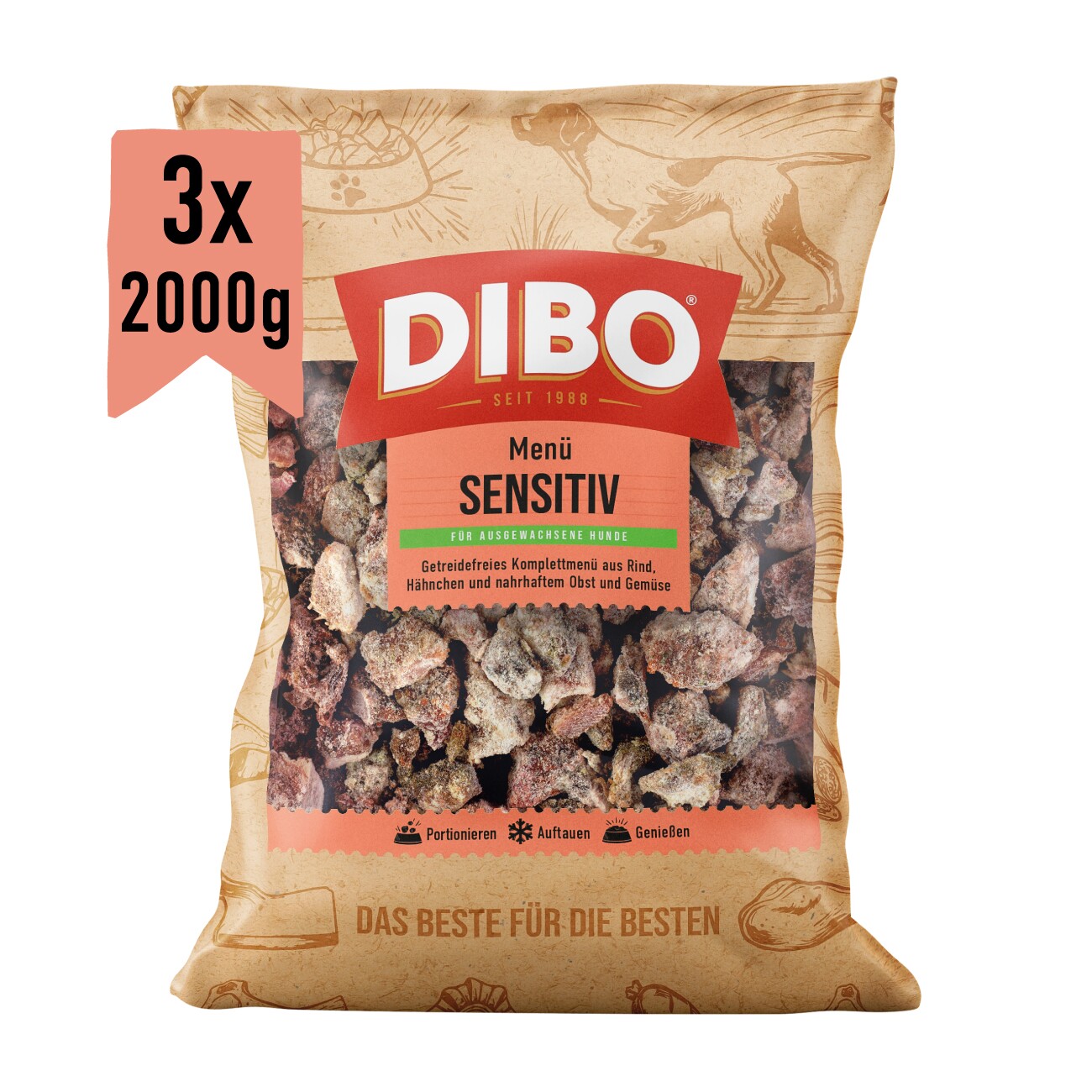 DIBO Frostfutter Menü-Sensitiv 3x2 kg