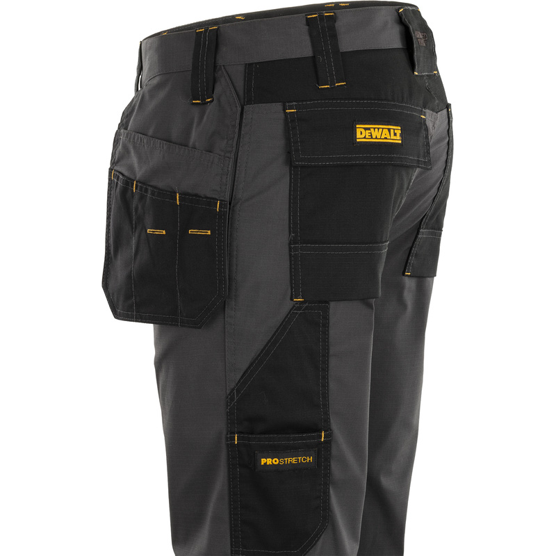 DeWALT Aspen werkbroek met holsterzakken en kniezakken 54 zwart/grijs