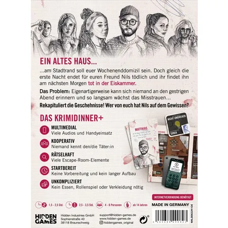 Pegasus Spiele Hidden Games Hangover: Tote frieren nicht (Krimidinner)