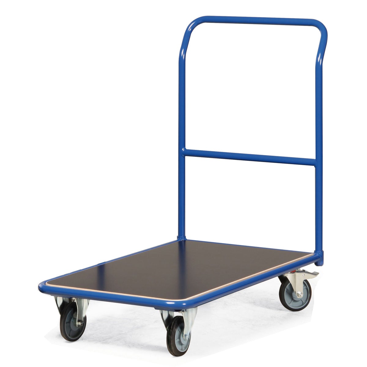 Magazijnwagen uit de Protaurus F300-serie met stijve duwbeugel, 850x500 mm, draagvermogen 300 kg