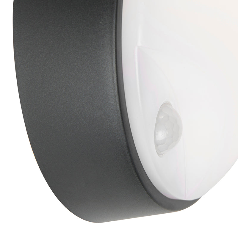 QAZQA Buitenwandlamp zwart incl. LED met bewegingssensor IP54 -