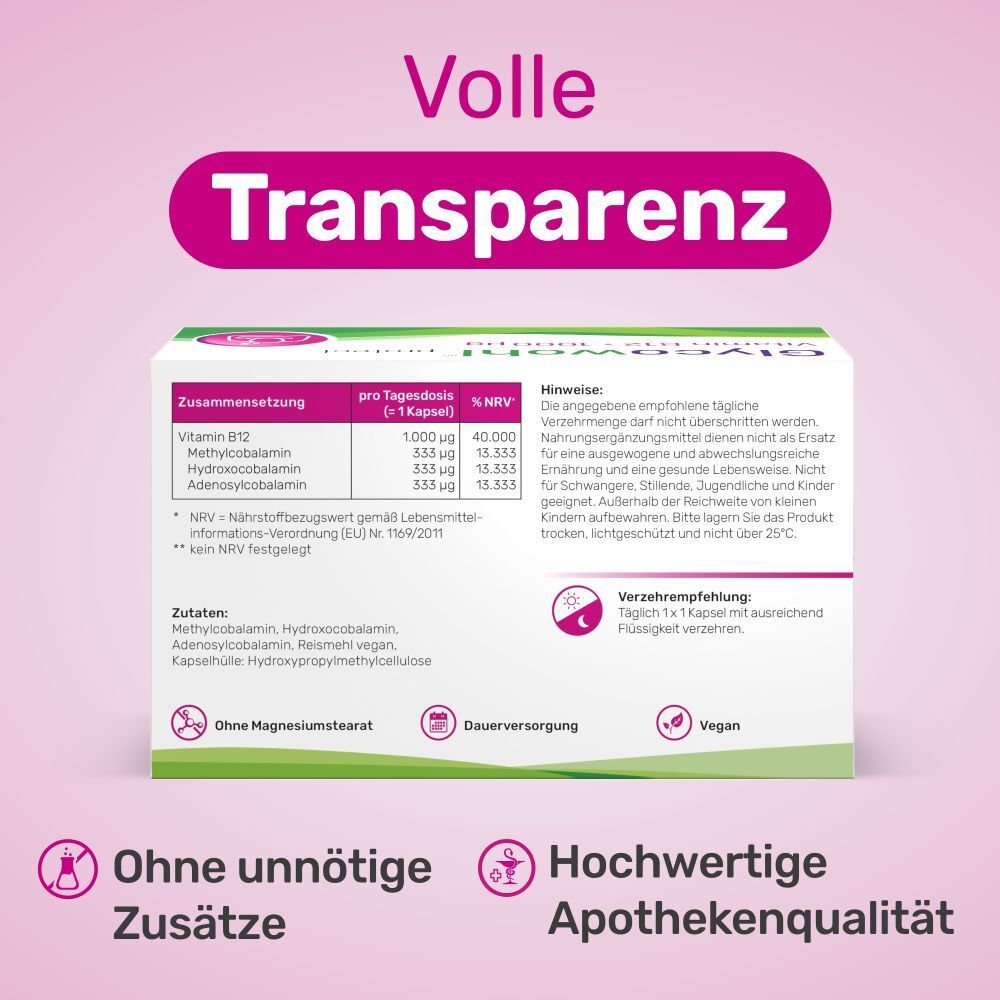 GLYCOWOHL® Vitamin B12 1000 μg bei Müdigkeit und Erschöpfung