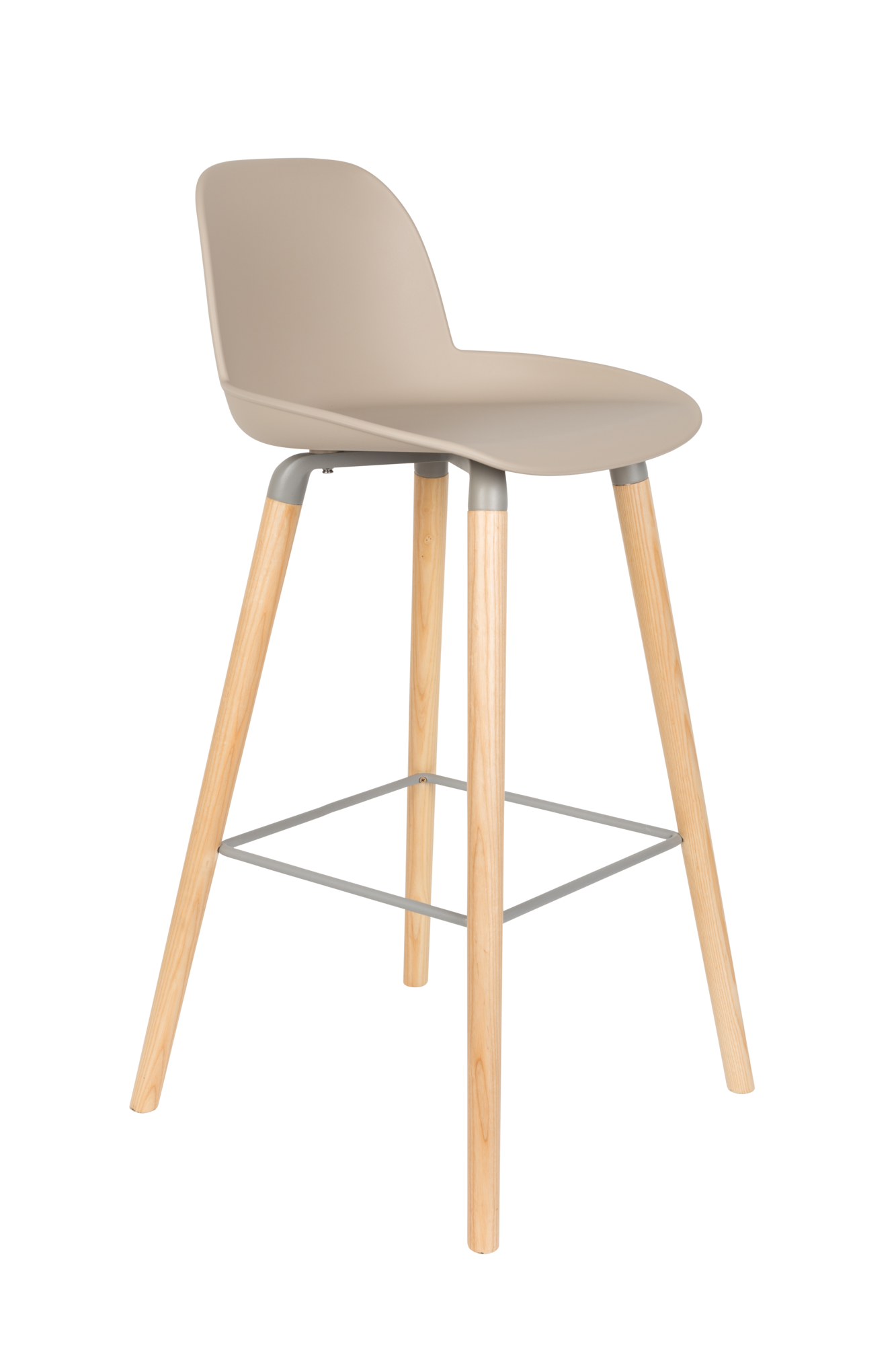 Barkruk Albert Kuip (zithoogte 75 cm) Taupe - set van 2