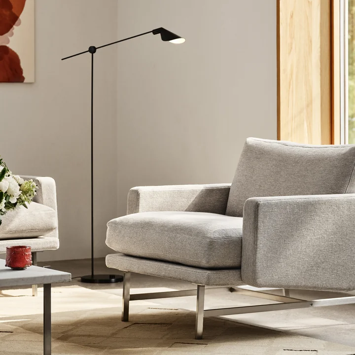 Fritz Hansen - MS011 LED Stehleuchte, schwarz PVD