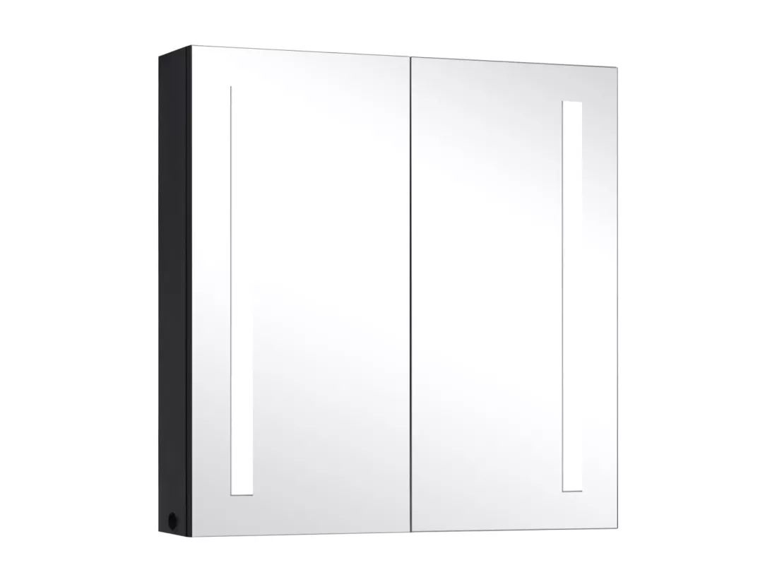 Armoire de salle de bain à miroir LED 62x14x60 cm