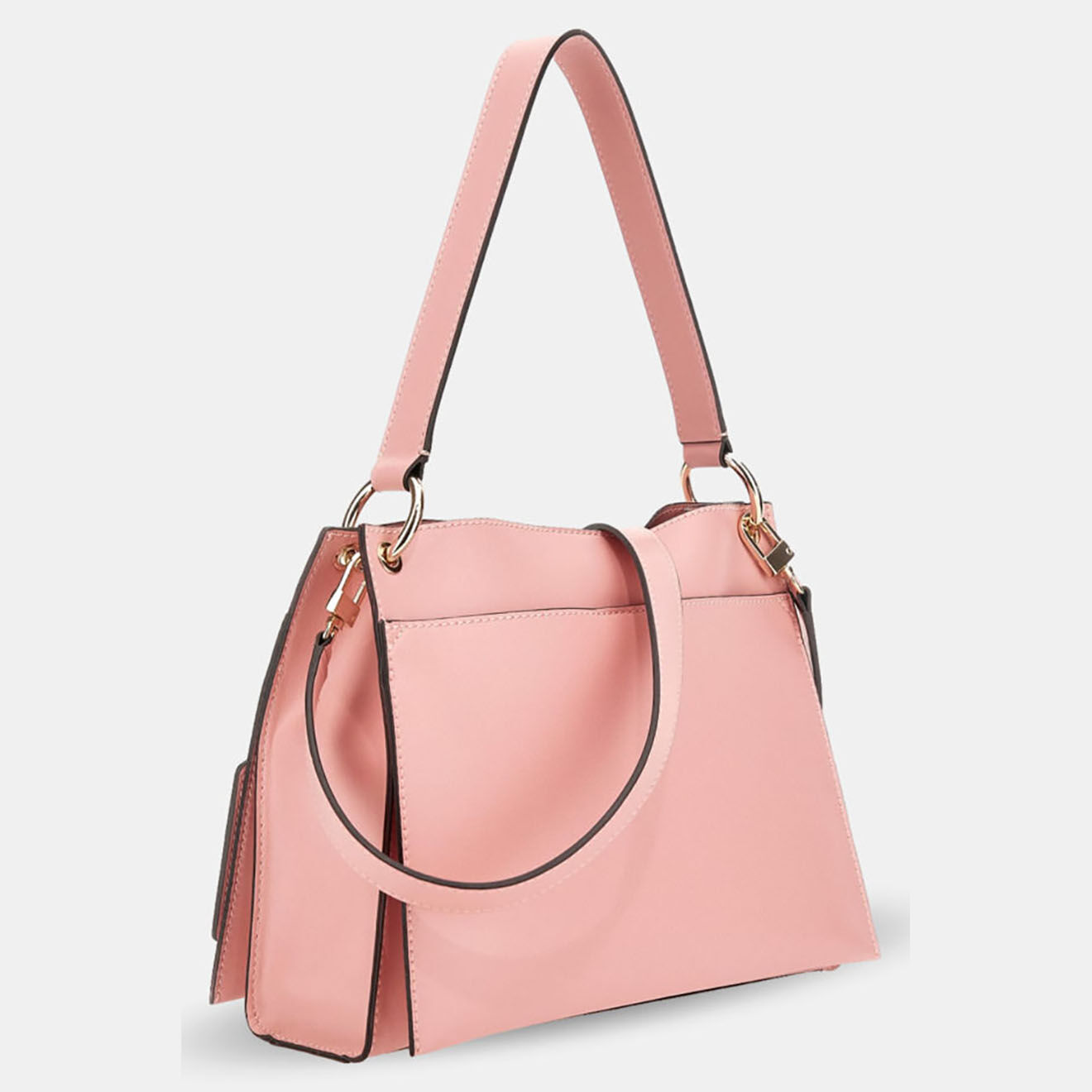 Guess Sac à main Basilea rose - 24x29x10 cm