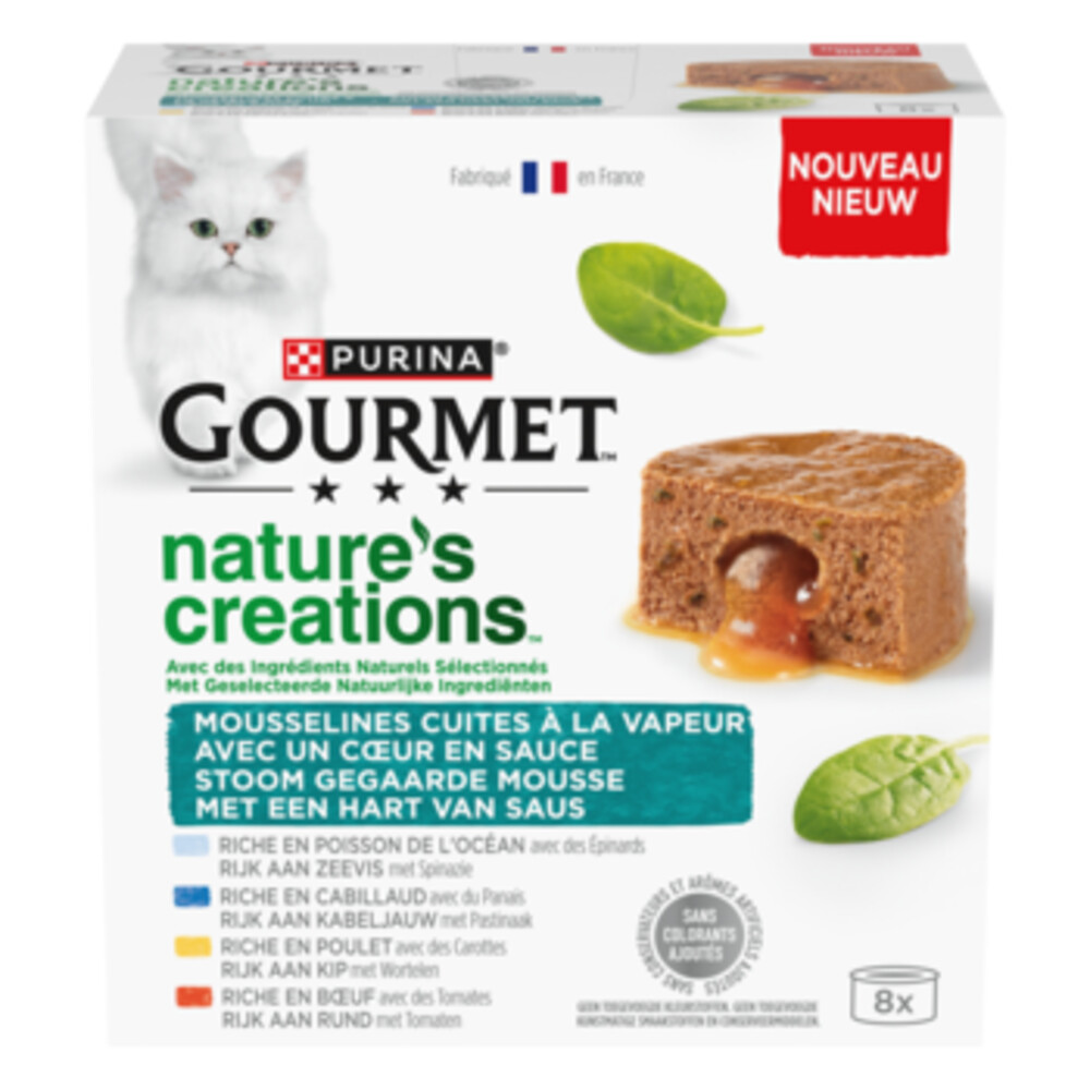 Gourmet Nature's Creations Blik Moussemet Saus Zeevis 8 x 85 gr