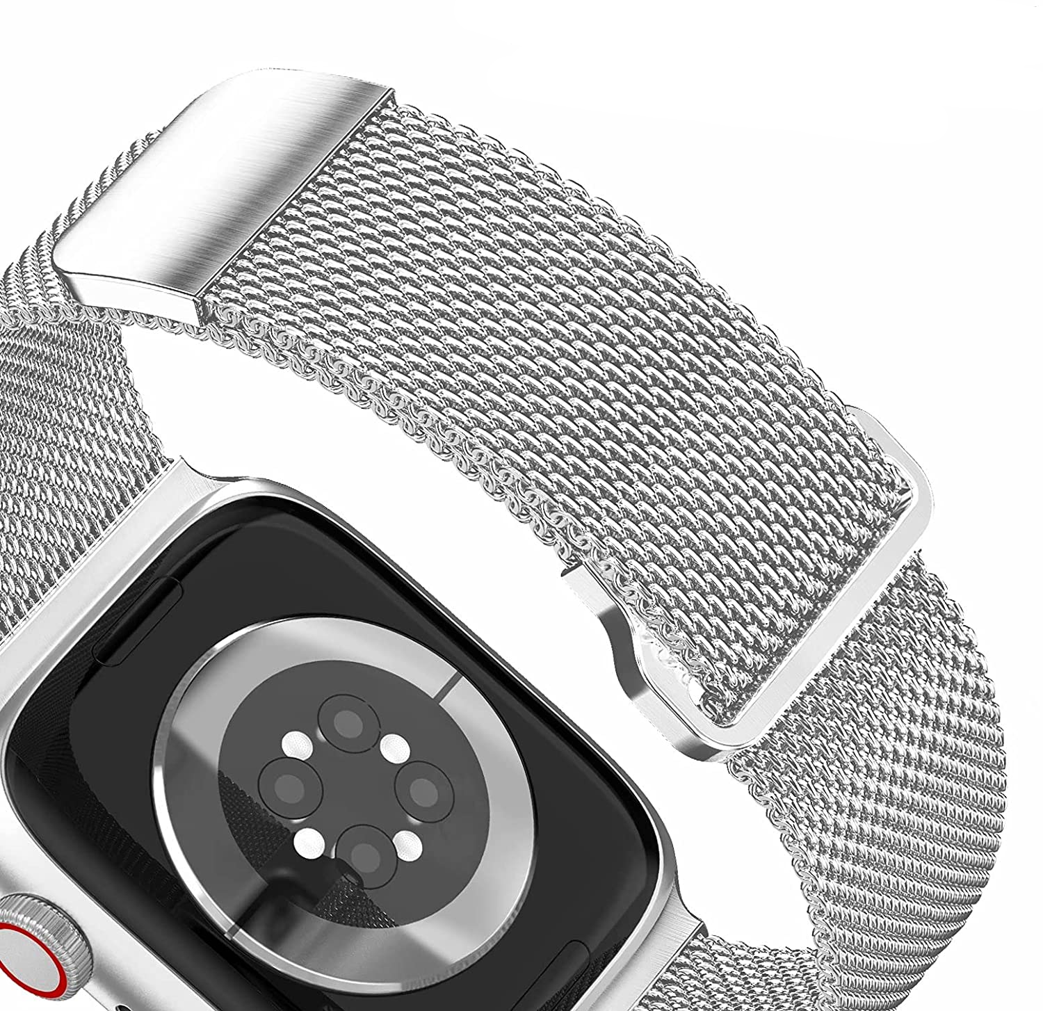 Apple Watch (49/46/45/44 mm) Ersatz Magnet Armband Milanaise (Gelenkumfang: 177 - 287mm) - Silber