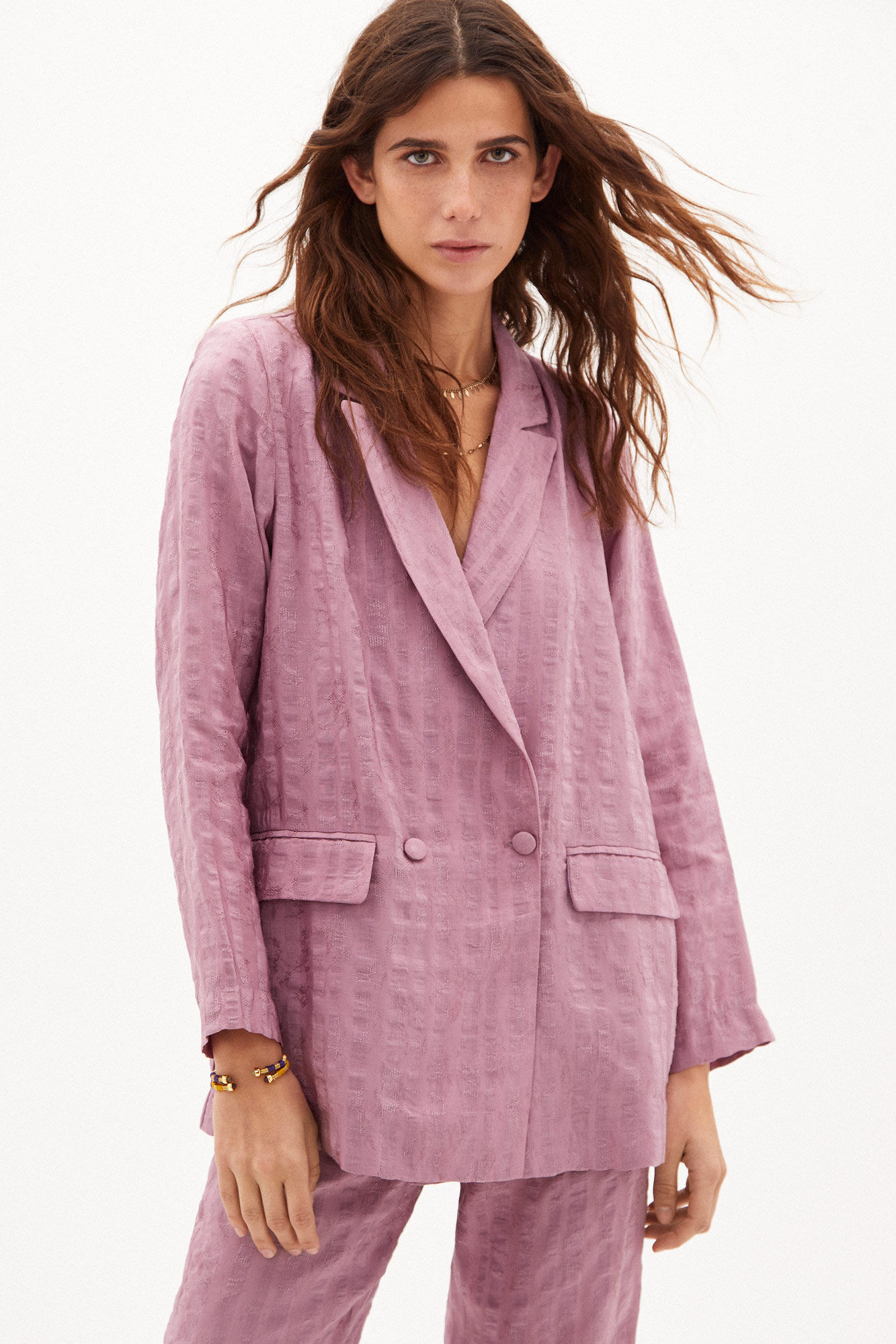Jaqueta Valeria Jacquard - Rosa