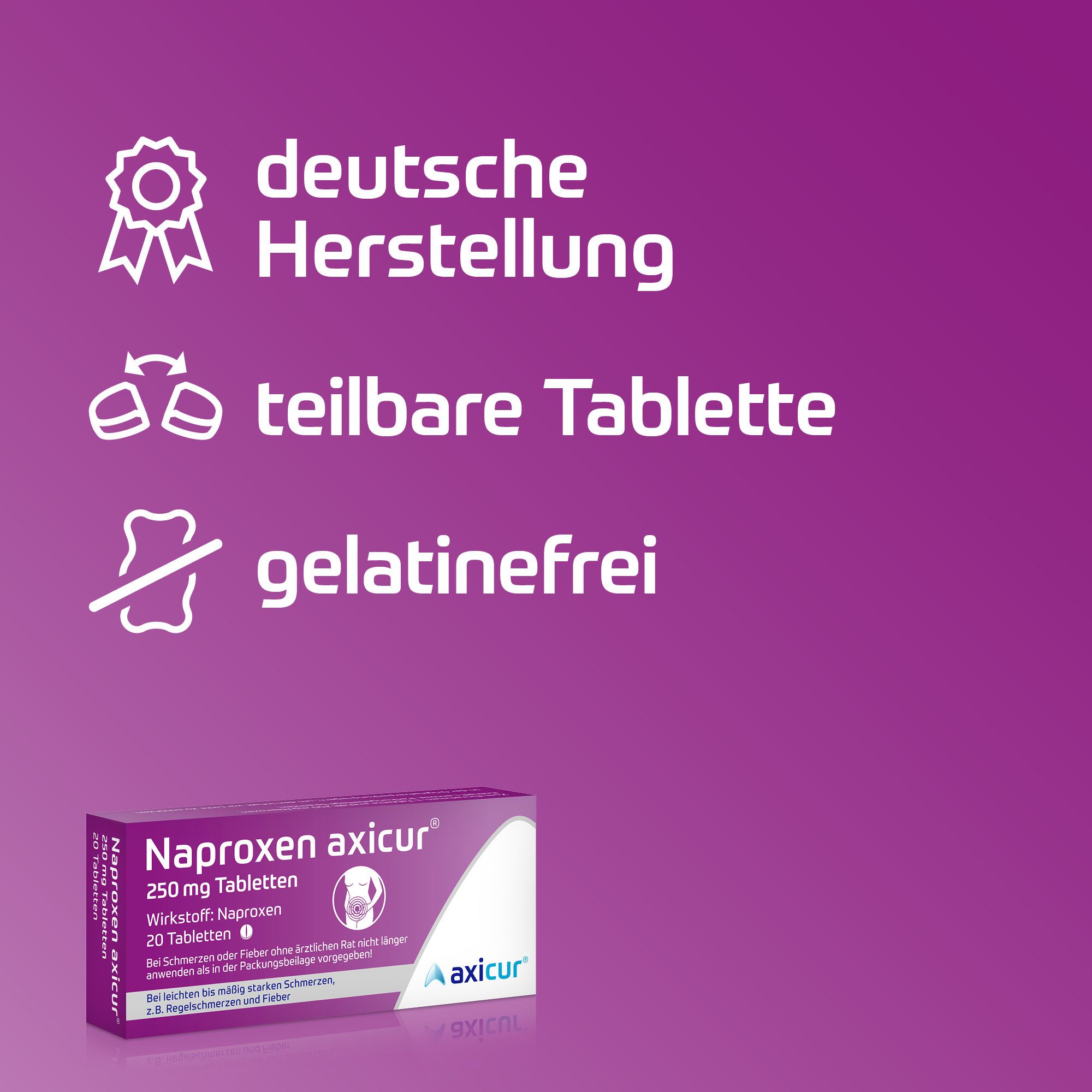 Naproxen axicur® 250 mg