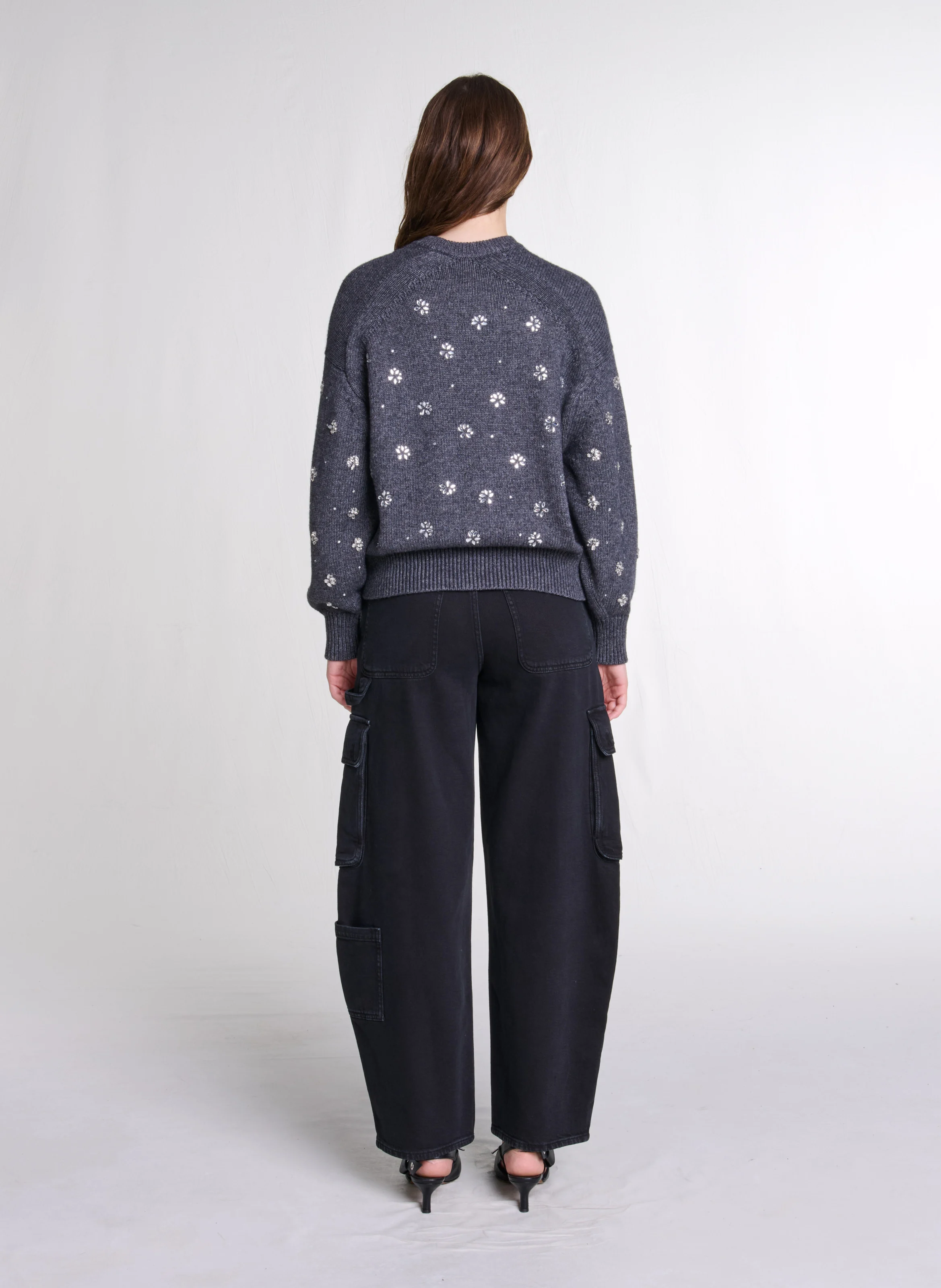 Pull ample en maille | Gris