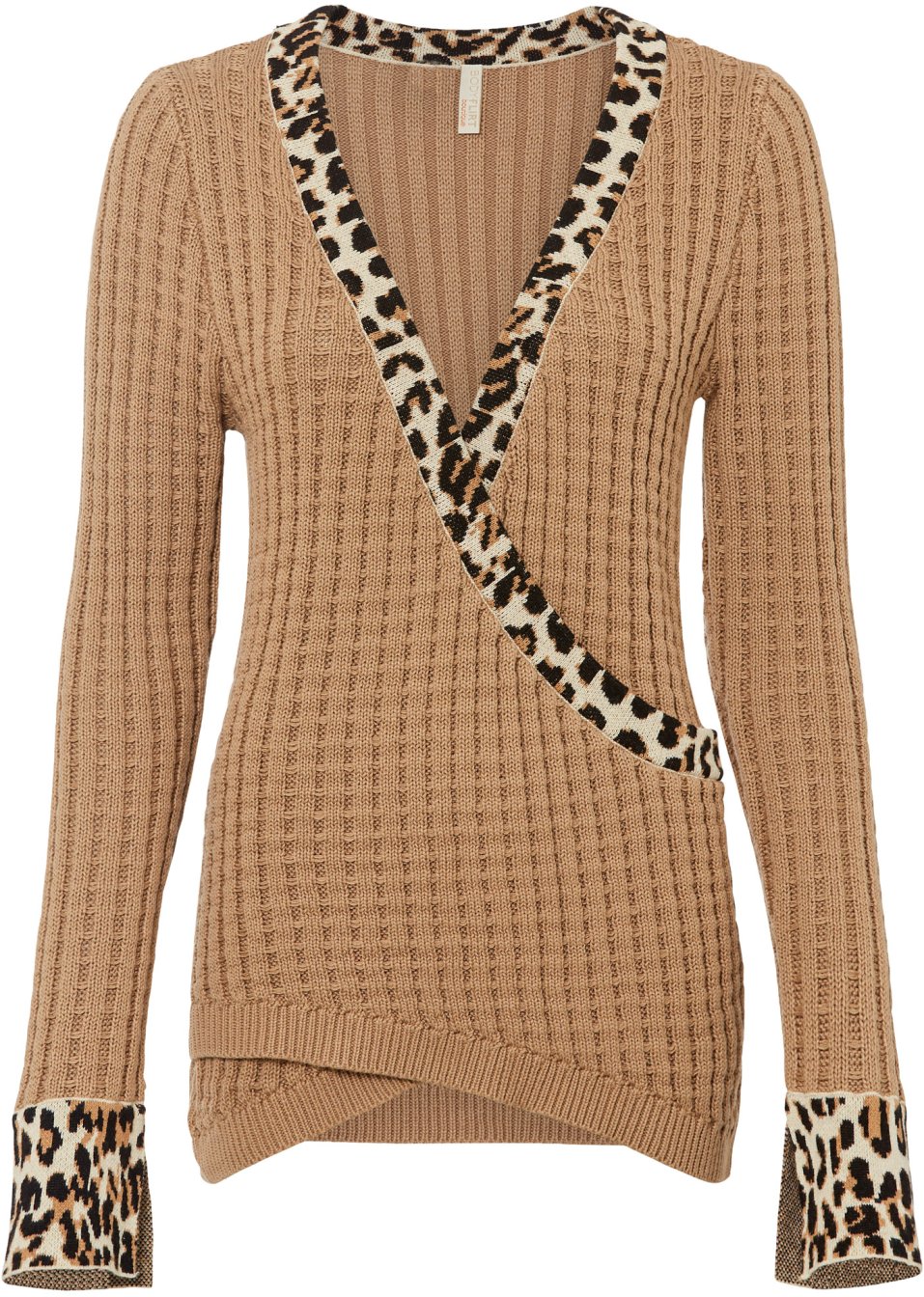 Pull style portefeuille, léopard