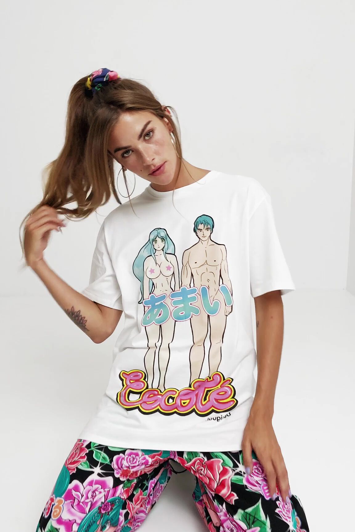 T-shirt loose coton
