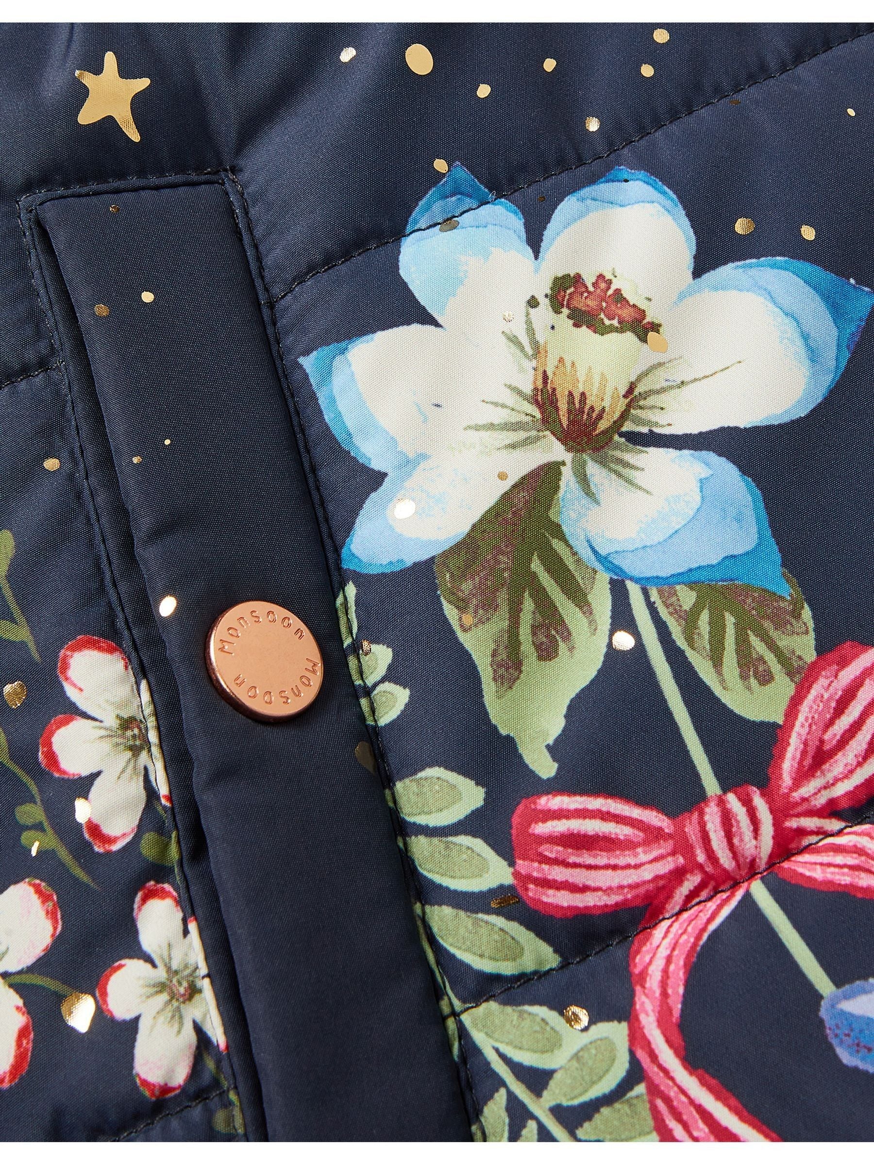 Monsoon Jas met capuchon met bloemenprint