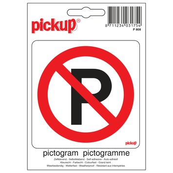 Pickup pictogram Verboden te Parkeren 10x10 cm