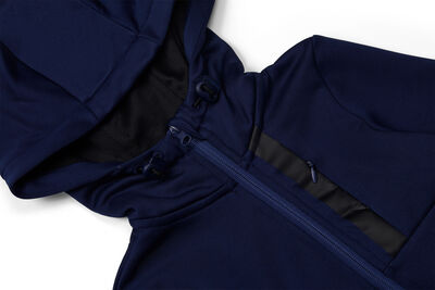 Hyperfied Scuba Zipped Hoodie, Medieval Blue
