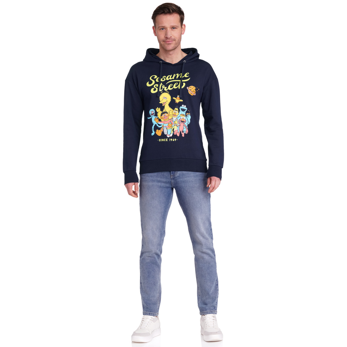 VanVaan Sesamstraße Hoodie mit großem Print dunkelblau