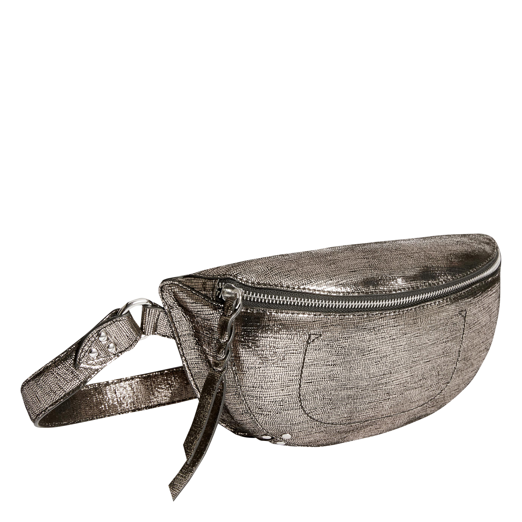 LINO BANANE - Sac banane en cuir métallisé| Doré