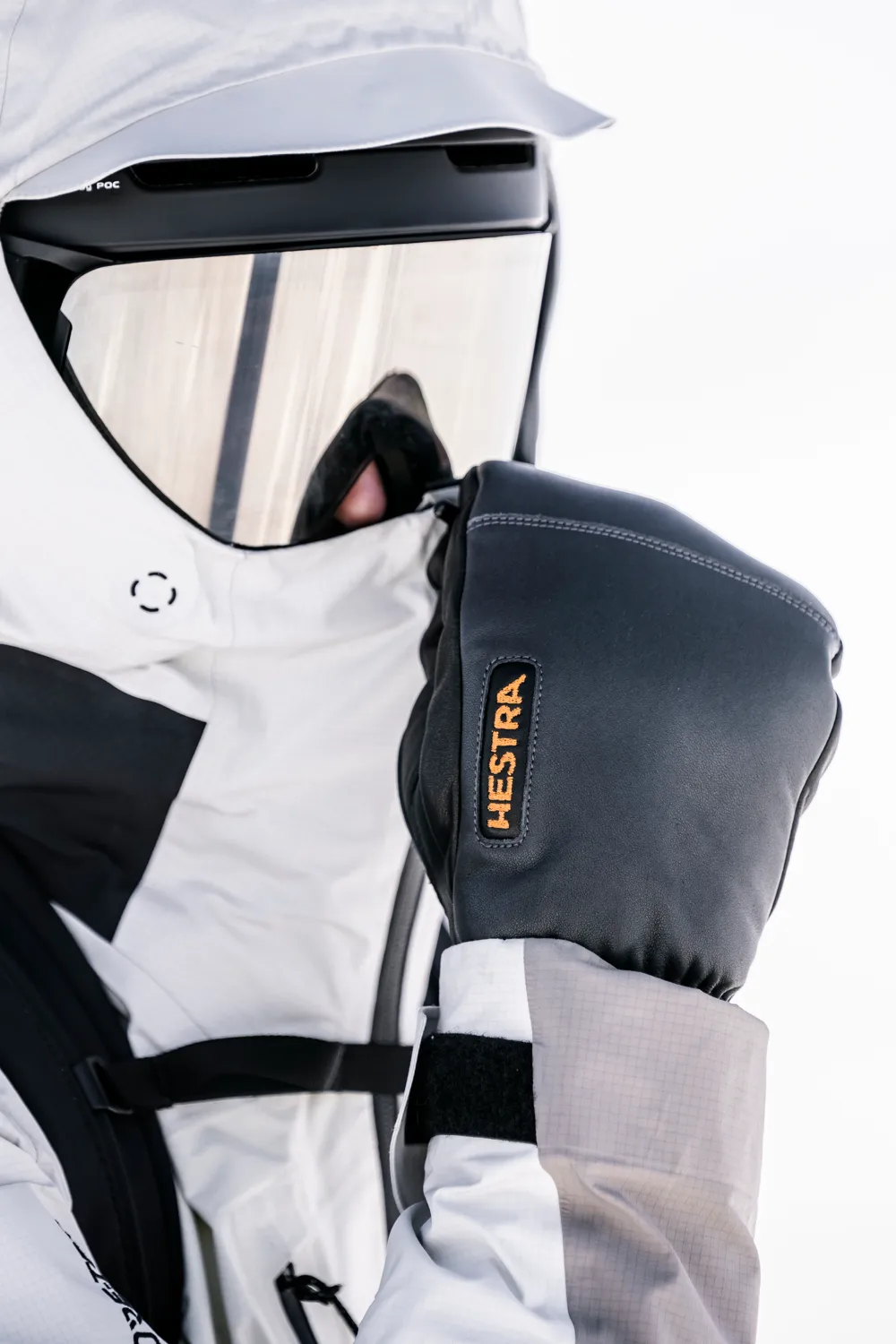 Hestra Army Leather Wool Terry - Mitt Grey
