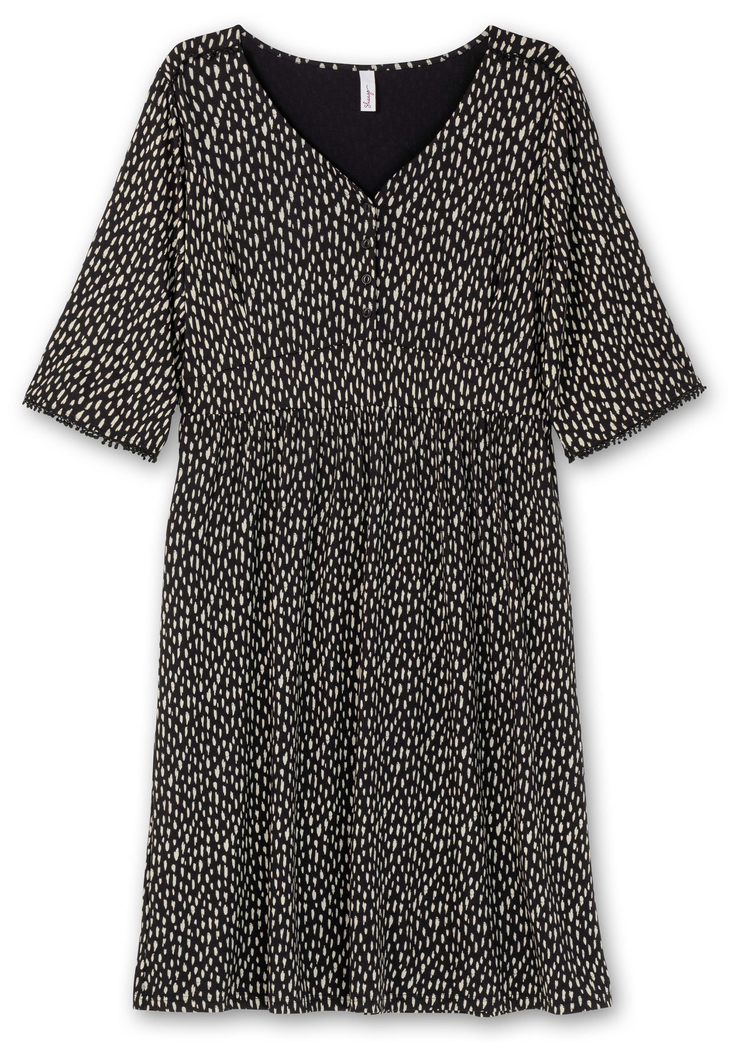 Jerseykleid in Petite Passform, mit Allovermuster