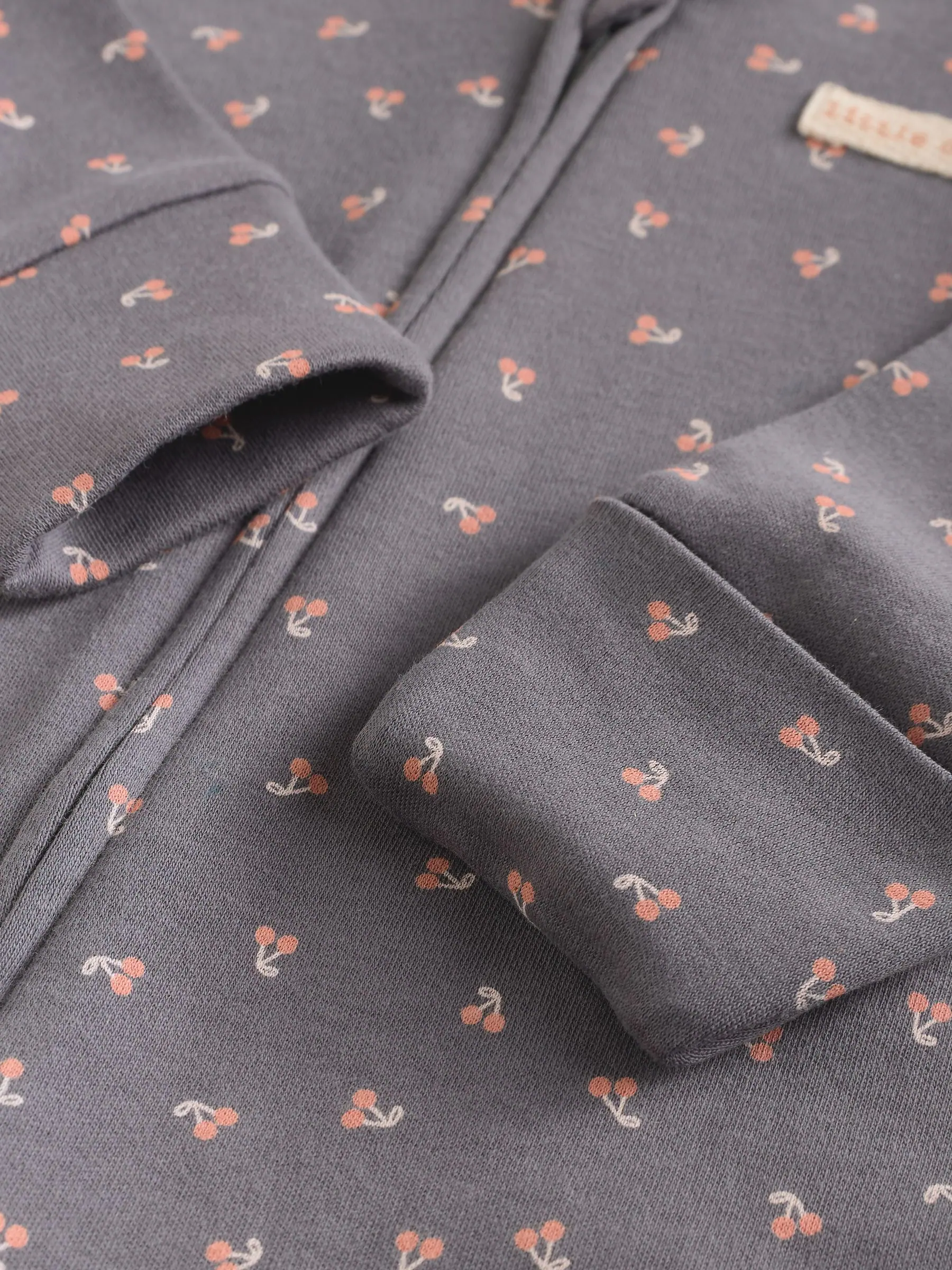 Eenkleurig luipaard en kers - Verpakking van 4 Baby pyjama's met tweewegrits en Print (0mnd -3jr)